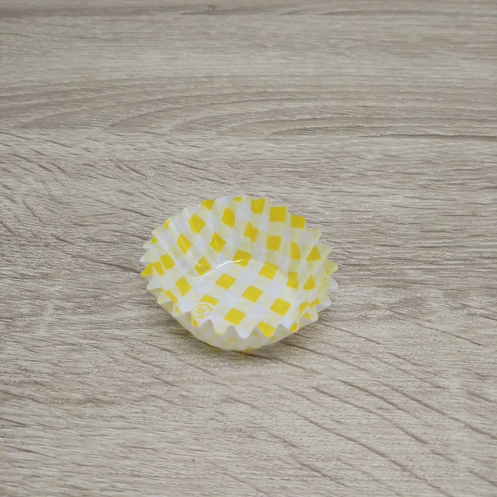 o. present for side dish cup 5 number paper yellow color check pattern (500 sheets entering )