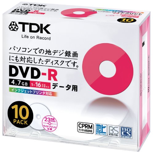 TDK データ用DVD-R 16倍速 10枚 DR47DPWC10S （CRPM対応） 記録用DVDメディアの商品画像