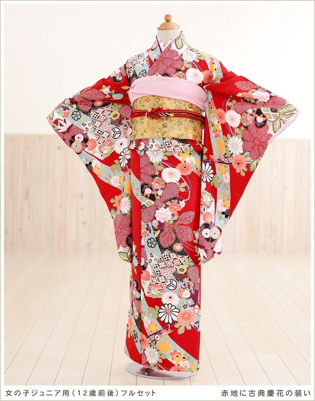 人気アイテム 10歳 女の子 お姉ちゃん レンタル 人気 古典 ジュニア振袖 にぶんのいち 貸衣装 発表会 イベント 小学生 10歳 9歳 8歳 子供用 結婚式 1 2成人式 白地に絢爛彩り慶花 しゃれっこ ブランド Jk1145 ジュニア着物レンタル 和服