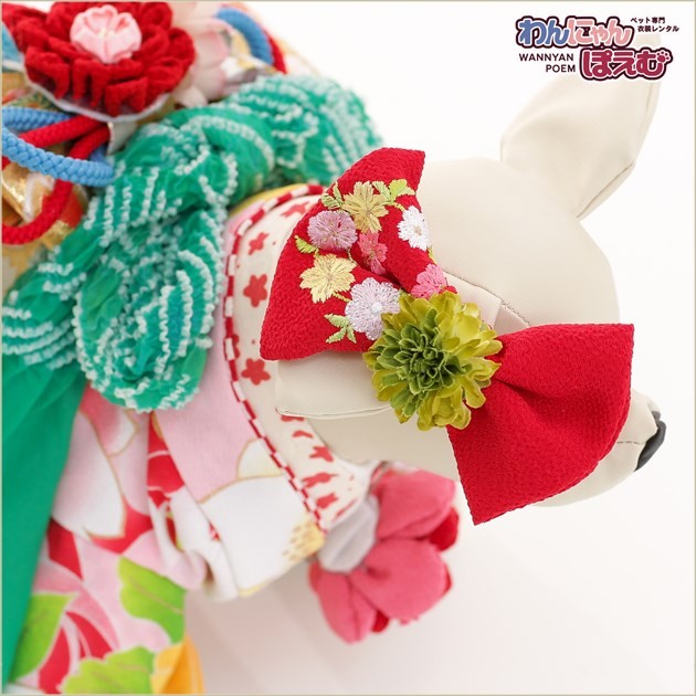 犬の着物レンタル 小型犬 女の子 kssr-004 ペット衣装 振袖 往復送料