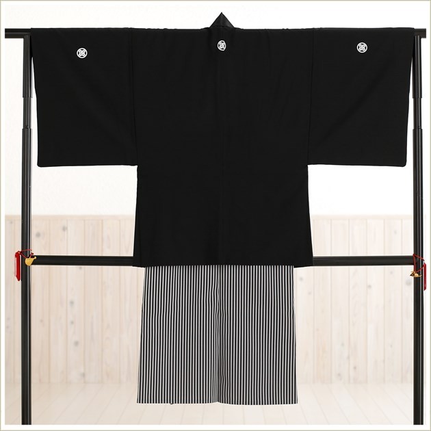  свадьба . есть hakama в аренду новый .mo104 церемония окончания мужчина мужской кимоно в аренду полный комплект перо тканый hakama стандартный. чёрный . есть 