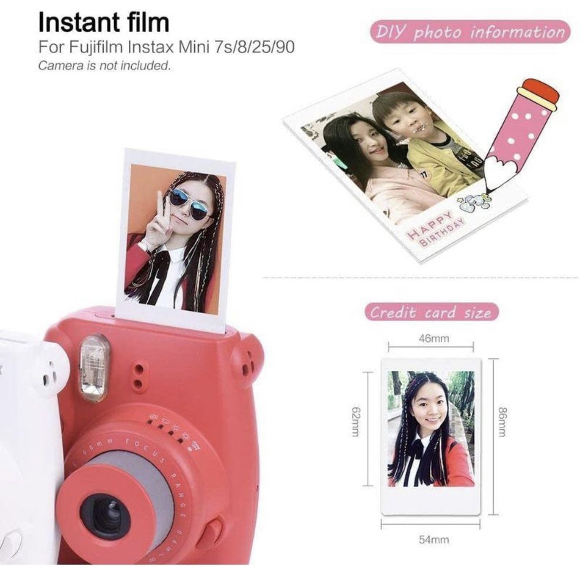  Cheki плёнка instax mini FUJIFILM 20 листов ввод 5 шт. комплект JP Fuji Film камера мгновенной печати новый товар 100 листов 