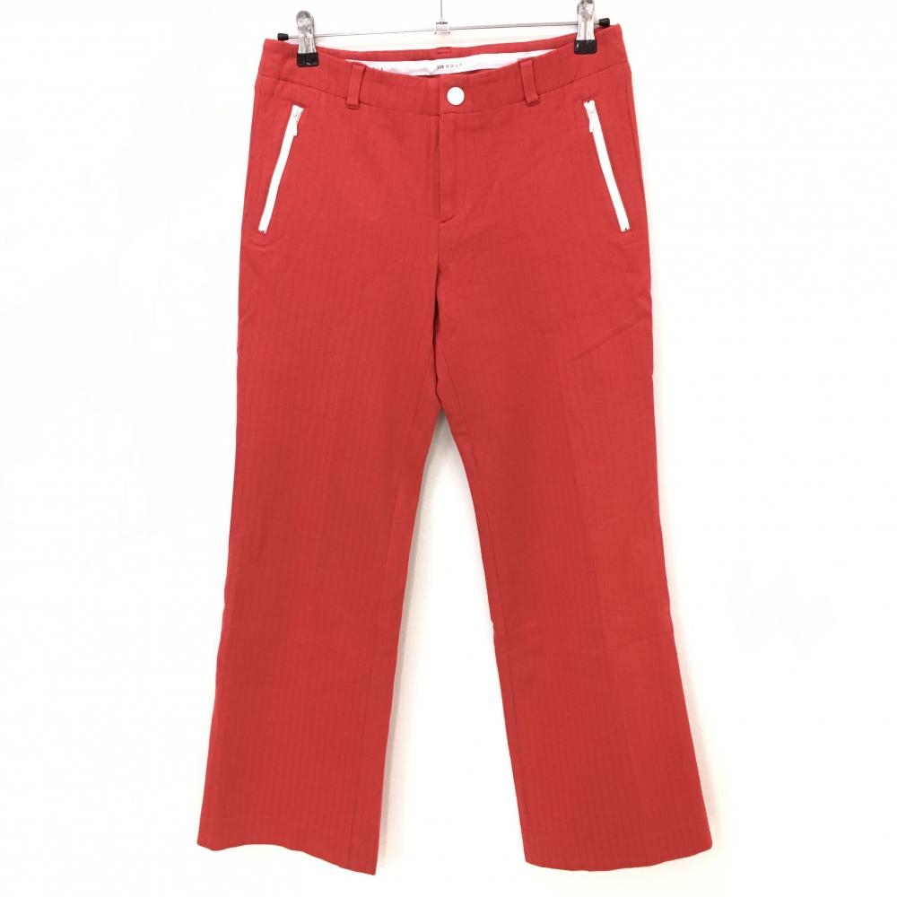 [ super-beauty goods ]23 district pants red × gray stripe pattern total pattern rhinestone lady's 67 Golf wear 23 district |30%OFF price 