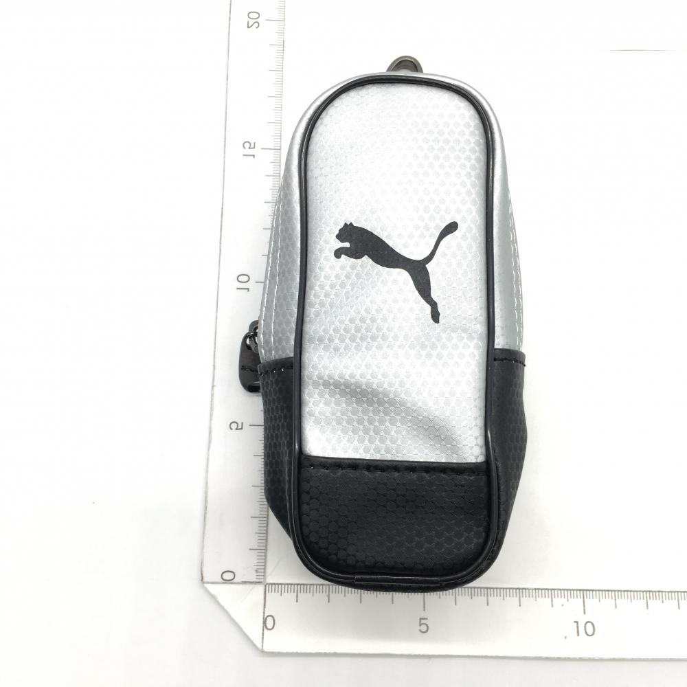 [ super-beauty goods ] Puma ball case silver × black Logo print kalabina attaching Golf PUMA|20%OFF price 