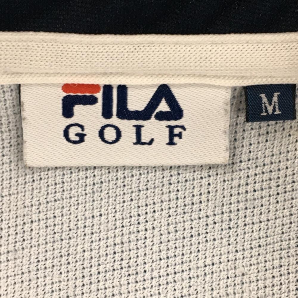  filler Golf длинный рукав с высоким воротником рубашка темно-синий × серый общий рисунок половина Zip женский M Golf одежда FILA GOLF|SALE цена 
