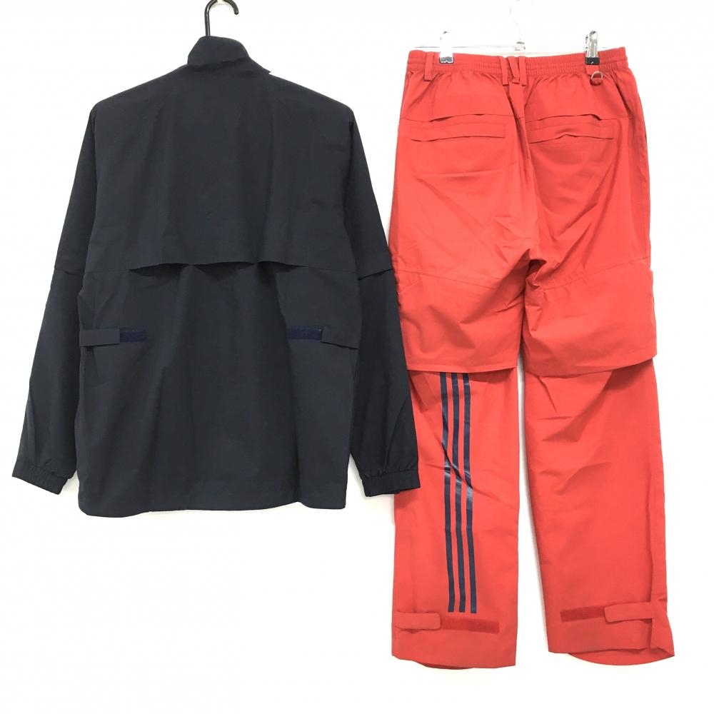  Adidas непромокаемая одежда (2WAY жакет ×2WAY брюки ) чёрный × красный упаковочный пакет есть мужской M Golf одежда adidas|SALE цена 