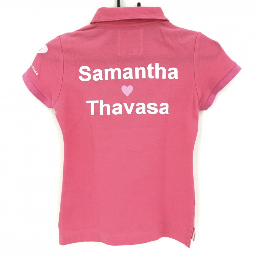  Samantha Thavasa UNDER25 рубашка-поло с коротким рукавом розовый × белый Bear .... женский S Golf одежда Samantha Thavasa|SALE цена 