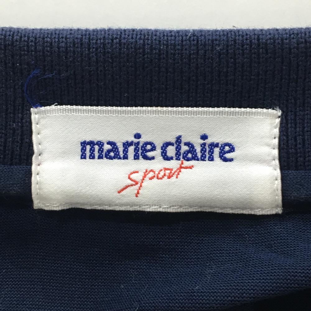  Marie Claire рубашка-поло с коротким рукавом темно-синий × белый передний Logo женский Golf одежда marie claire|SALE цена 