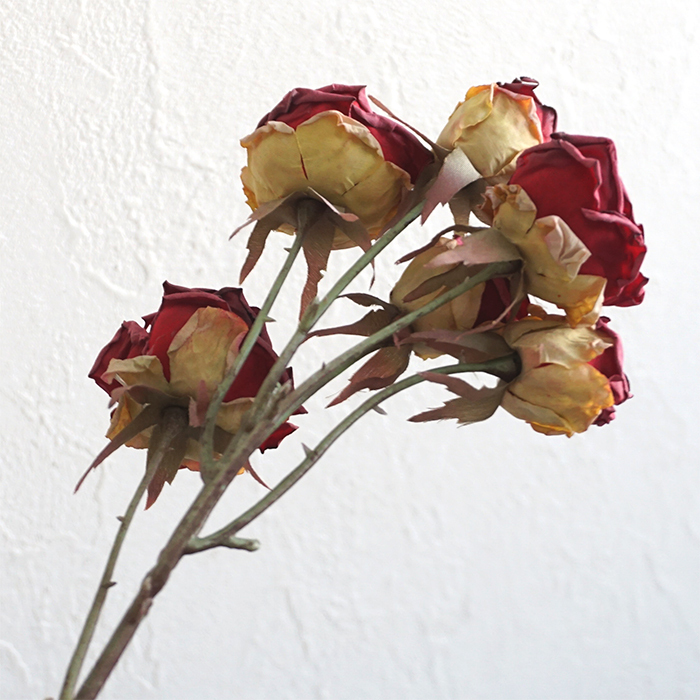  искусственный цветок dry Touch rose античный красный 1 шт. роза роза красивый украшение a-tifi автомобиль ru цветок весна красный дисплей материалы для цветочной композиции 