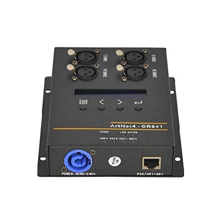 4-Way Isolated DMX Splitter Amplifier Distributor with 3-Pin Outputs for DMX Signals