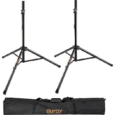 Electro-Voice ELX200-15P 15" 1200W 2-Way Powered Loudspeaker (Pair) Bundle with Auray SS-47S-PB Steel Speaker Stands with Carrying Case and 2X XLR-XLR