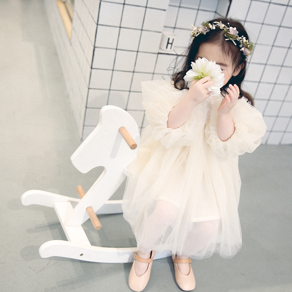  baby dress ceremony dress wedding girl baby 70 80 90 100 clothes 1 -years old 2 -years old formal long sleeve spring 