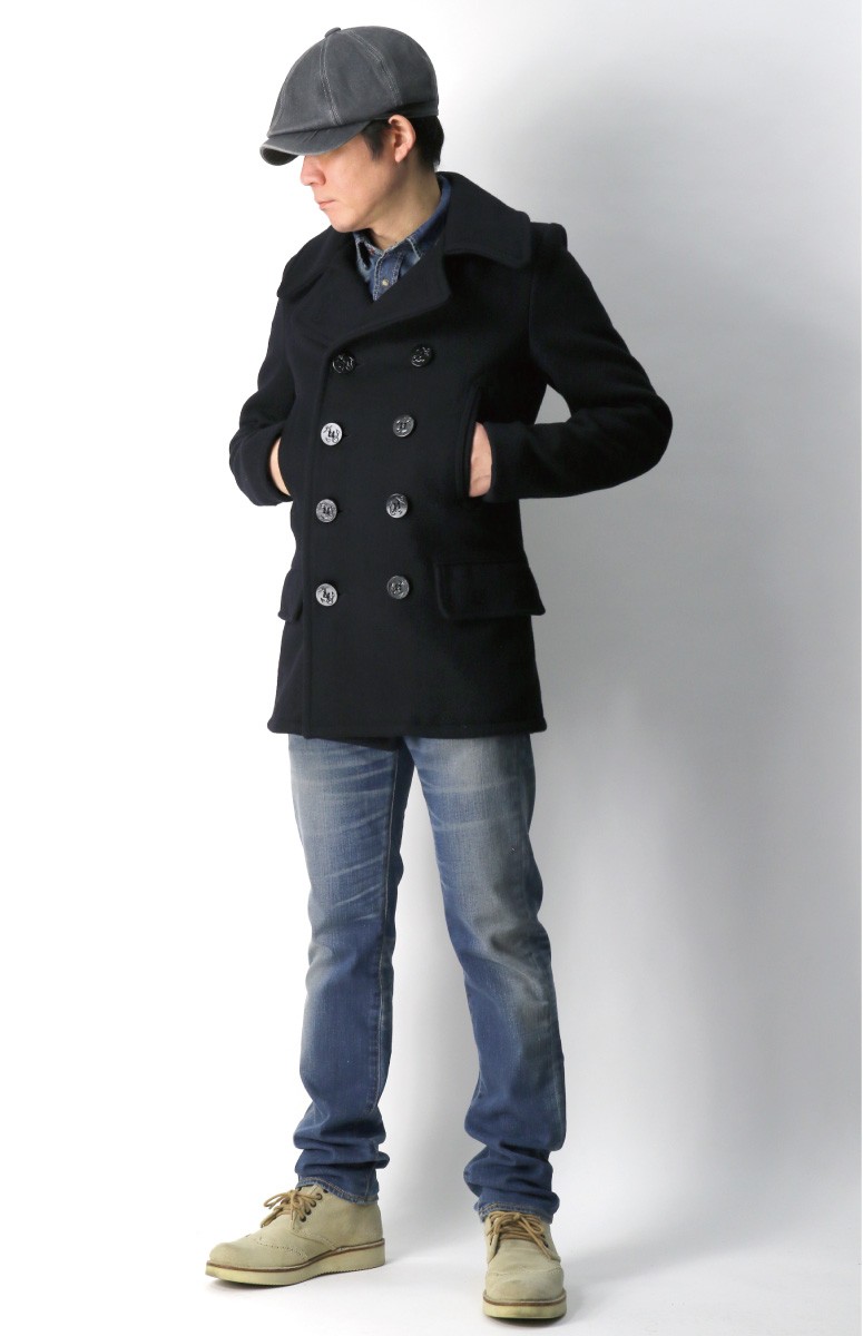 ( Schott ) Schott 782US WOOL 4POCKET PEA COAT шерсть бушлат бушлат шерстяное пальто внешний мужской женский [ День отца подарок ]