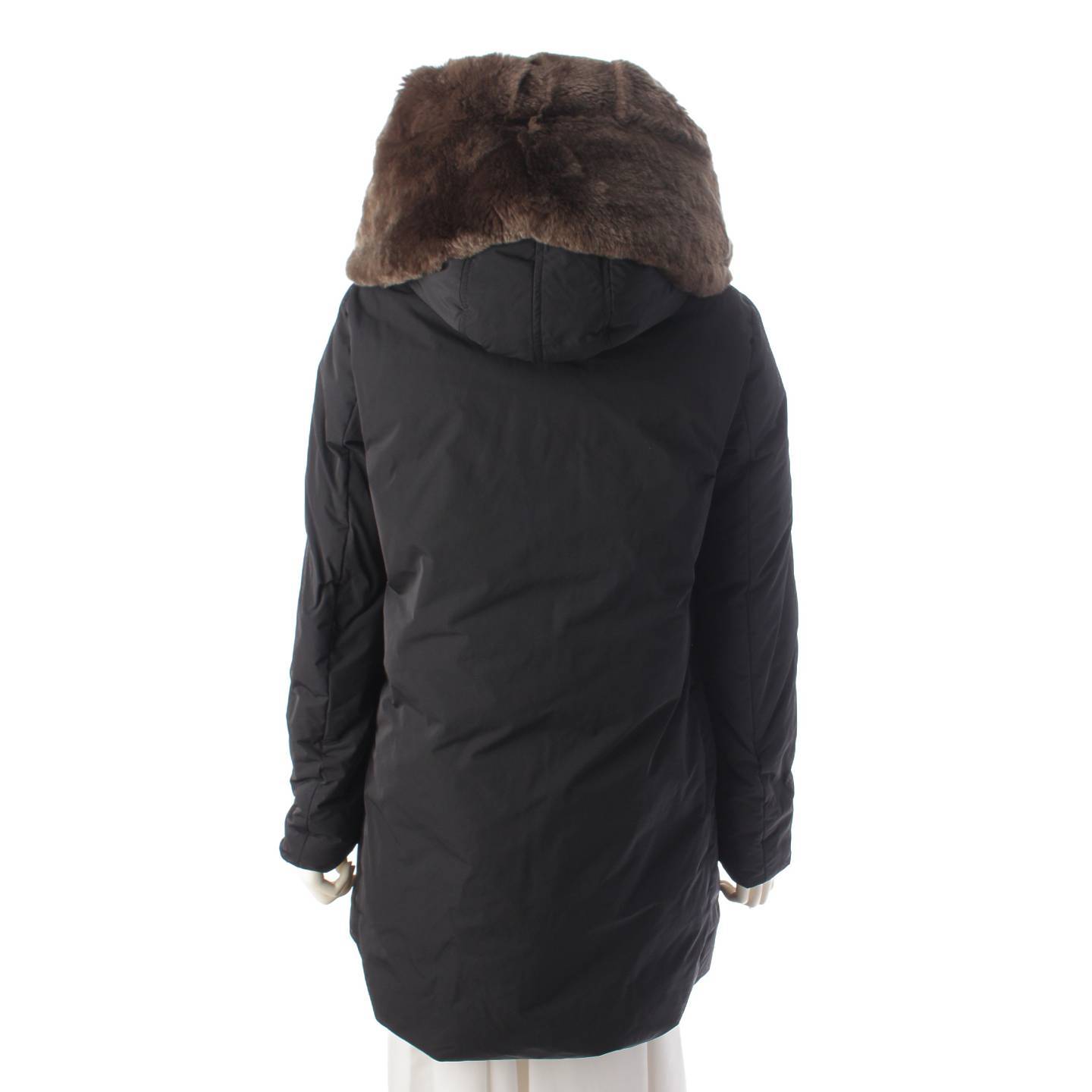 [ Woolrich ]WOOLRICH Iena специальный заказ COCOON ESKIMO длинный пуховик WWCPS2874 черный XS [ б/у ][ стандартный товар гарантия ]194434