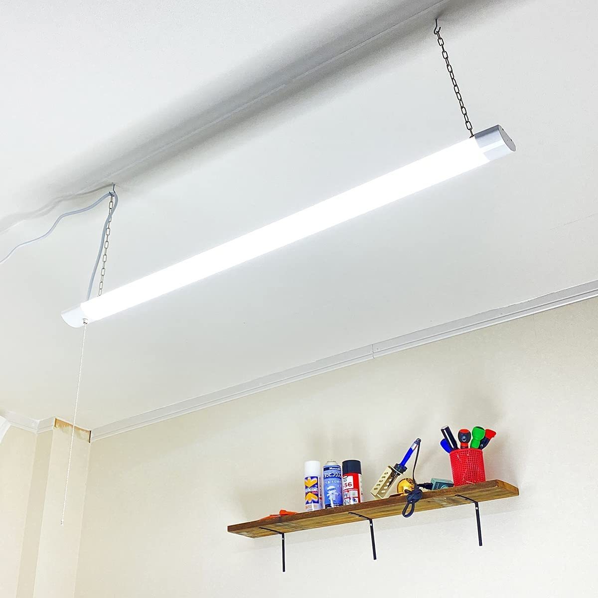 LED беж скользящий грузоподъемность ниже модель 120cm 25W 3200lm днем свет цвет тянуть переключатель AC код 1.1m имеется 1 шт. 