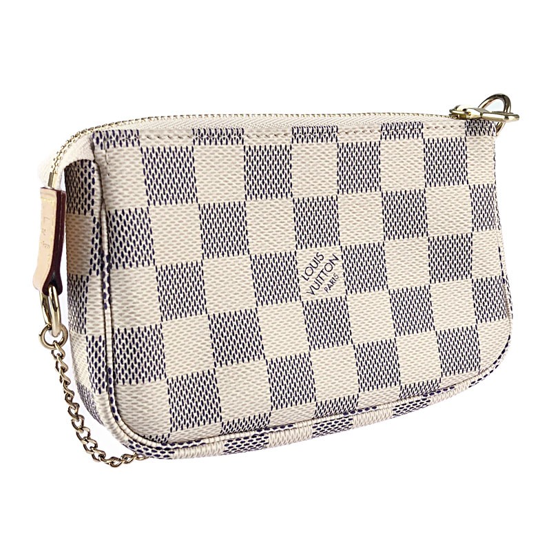 ダミエ アズール ミニ ポシェット ミニ アクセサリーポーチ アクセソワール N58010