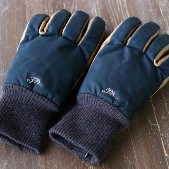 [GREENCLOTHING зеленый механизм закрывания ]RIB FINGER ( черный )( ребра палец 5 пальцев перчатка )