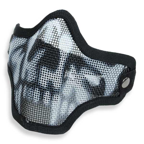  face guard half steel mesh [ camouflage -ju_ black ] half face mask iron made airsoft equipment 