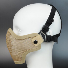  face guard half steel mesh [ camouflage -ju_ black ] half face mask iron made airsoft equipment 