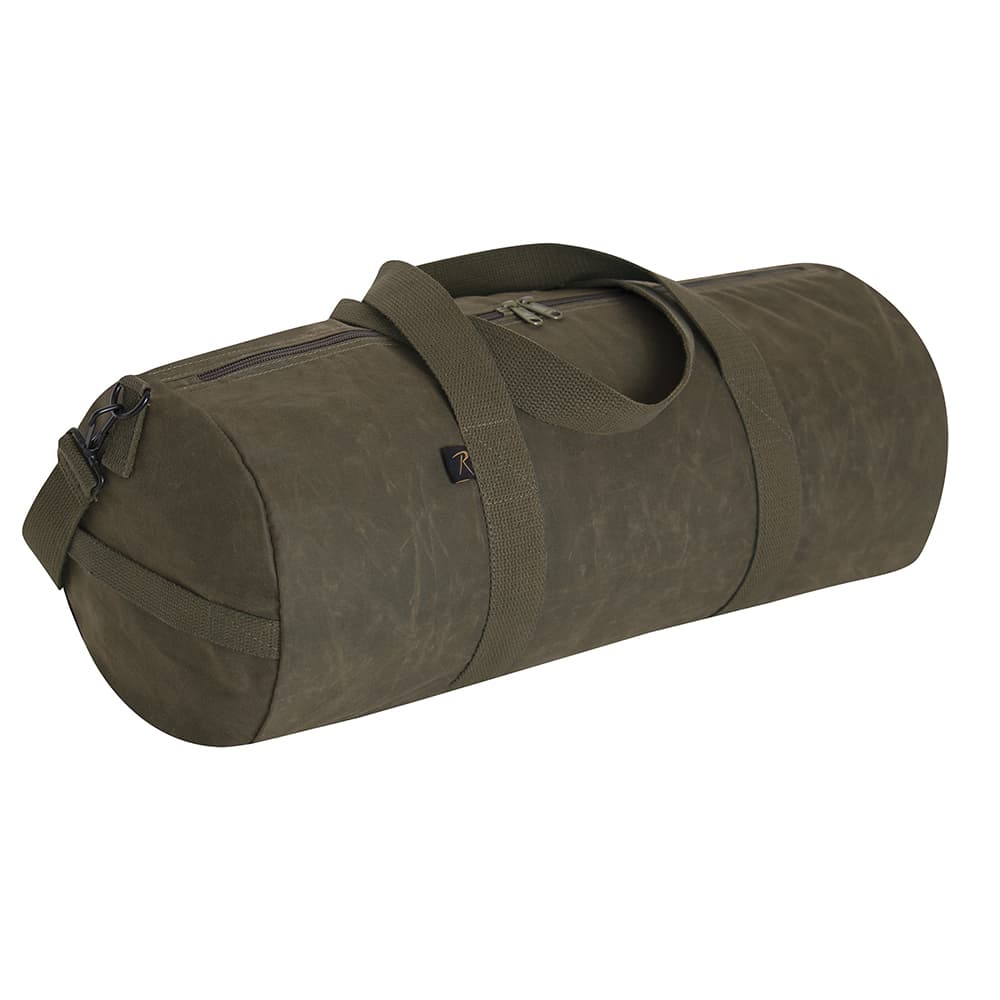ROTHCO duffel bag waterproof processing canvas cloth shoulder with strap .[ olive gong b/ 24 -inch ] Rothco 