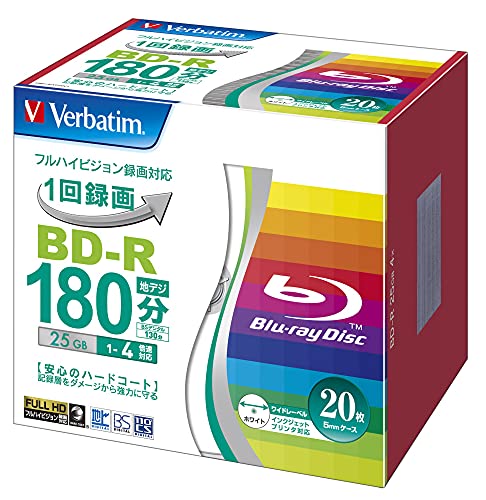  балка Bay tam Japan (Verbatim Japan) 1 раз видеозапись для Blue-ray диск BD-R 25GB 20 листов одна сторона 1 слой VBR130YP20V1