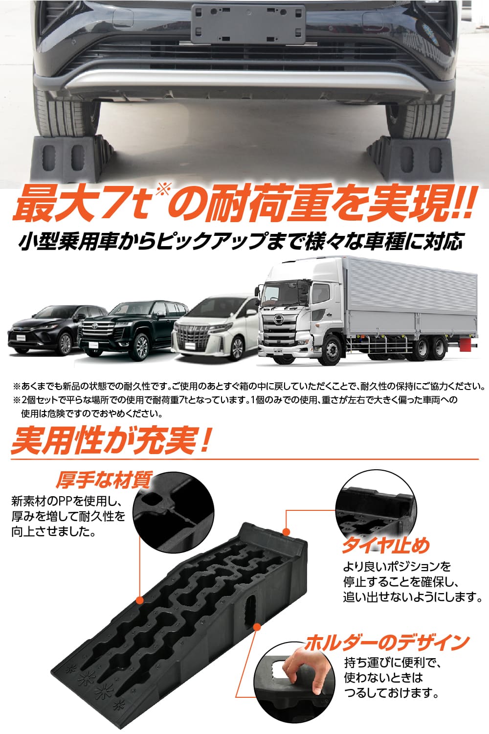[ free shipping immediate payment ]7T car slope large black large car * bus * truck correspondence 2 piece set maintenance for slope lowdown car correspondence jack up assistance car slope ta