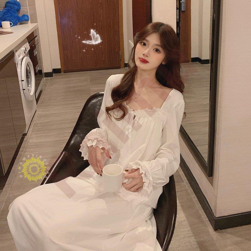  negligee spring summer autumn . negligee white One-piece race negligee long height long sleeve negligee pyjamas lady's adult pretty part shop put on dressing up new work 