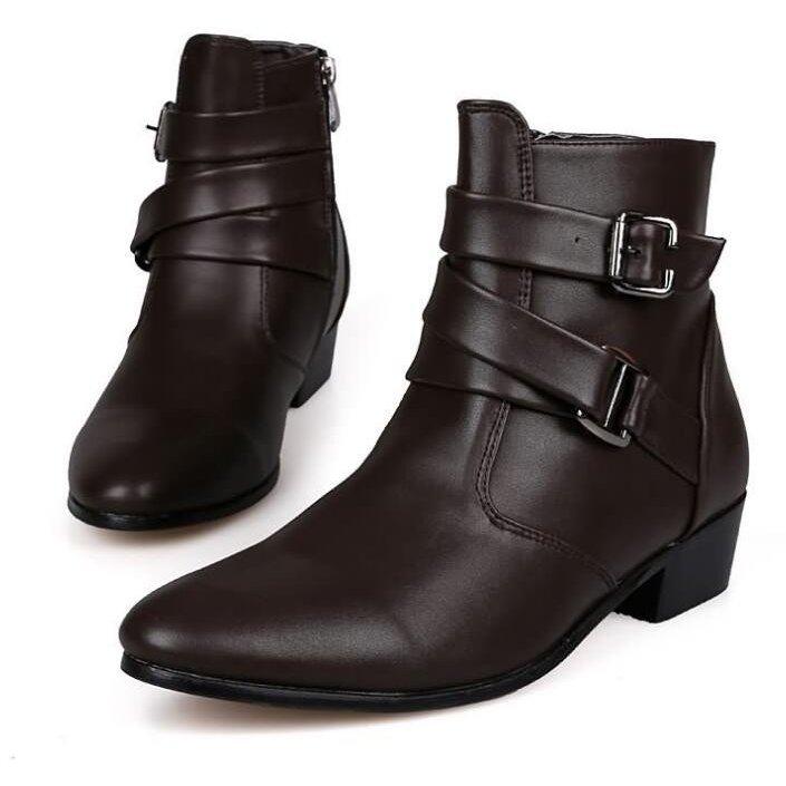  короткие сапоги мужской ковбойские сапоги engineer boots Work ботинки боковой Zip большой размер сверху качество 