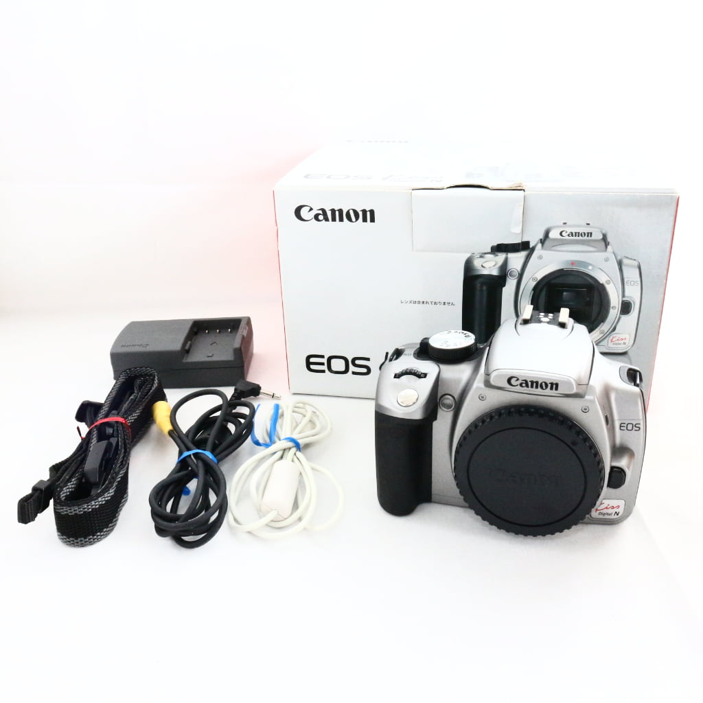 ♥︎◇Canon EOS KISS N ◇レンズキット ◇おしゃれシルバー EOS Kiss キヤノン デジタル一眼 CANON KISS デジタル N