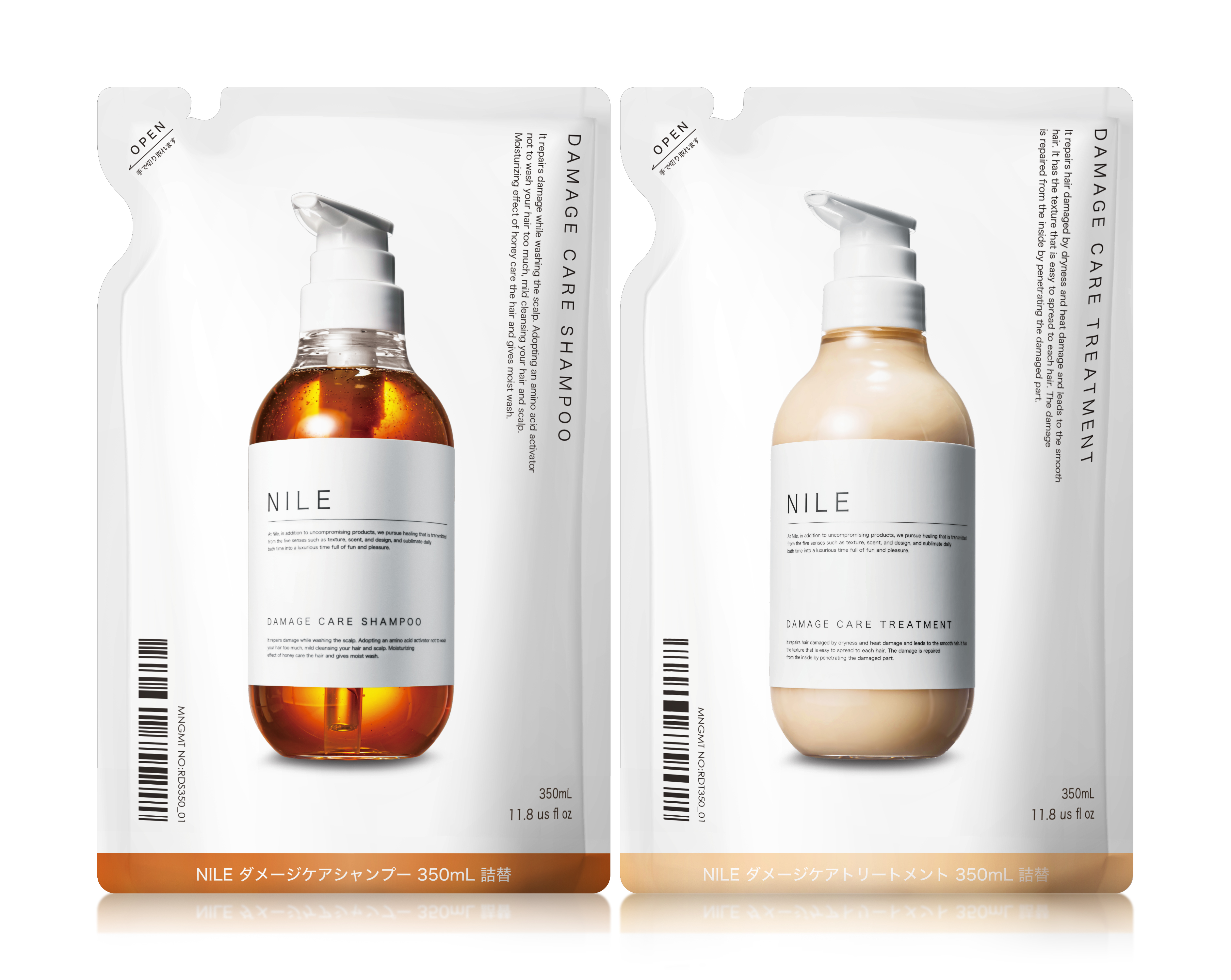 Nile（コスメ） NILE ダメージケア シャンプー＆トリートメント セット（350ml＋350ml）×1個 ヘアシャンプーの商品画像