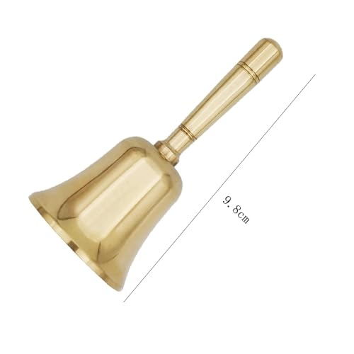  handbell doorbell tina- bell hand .. bell desk bell brass bell .... bell restaurant . shop eat and drink shop lot discount . selection festival supplies percussion instruments ( Gold 98mm*