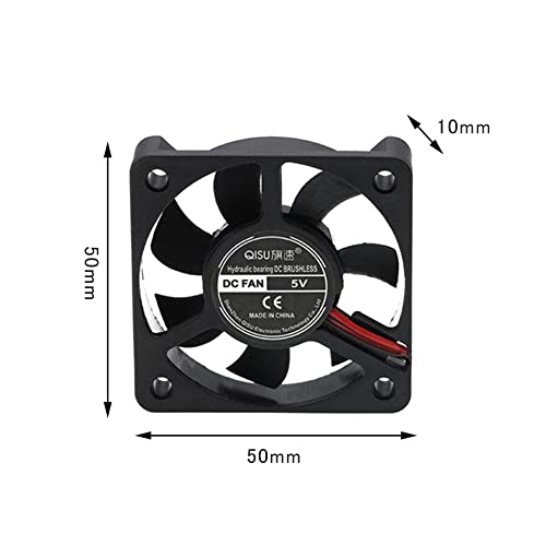 PENGLIN охлаждающий вентилятор 5010 2PCS 5V 5cm вентилятор 50mm X 50mm X 10mm DC бесщеточный тихий звук вентилятор 3D принтер детали гидравлический подшипник PC кейс вентилятор 