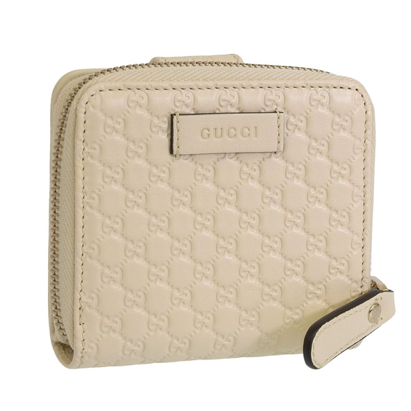 GUCCI マイクログッチッシマ 449395 BMJ1G 9522（アイボリー） メンズ二つ折り財布の商品画像