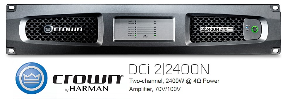 CROWN/ Crown (AMCRON) DCi Series Network 2 канал модель оборудование для усилитель мощности DCi 2|2400N