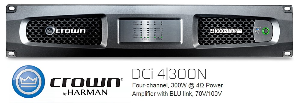 CROWN/ Crown (AMCRON) DCi Series Network 4 канал модель оборудование для усилитель мощности DCi 4|300N