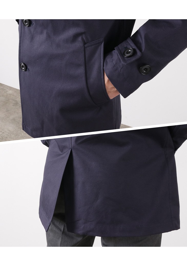 ROCOCO(ro здесь ) Ben плитка Short bar цвет пальто / пальто с отложным воротником / мужской / сделано в Японии 