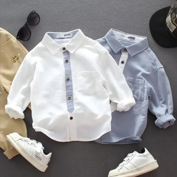  Kids рубашка с длинным рукавом одноцветный рубашка блуза tops формальный девочка мужчина рубашка ребенок одежда рубашка boys рубашка весна лето осень casual 