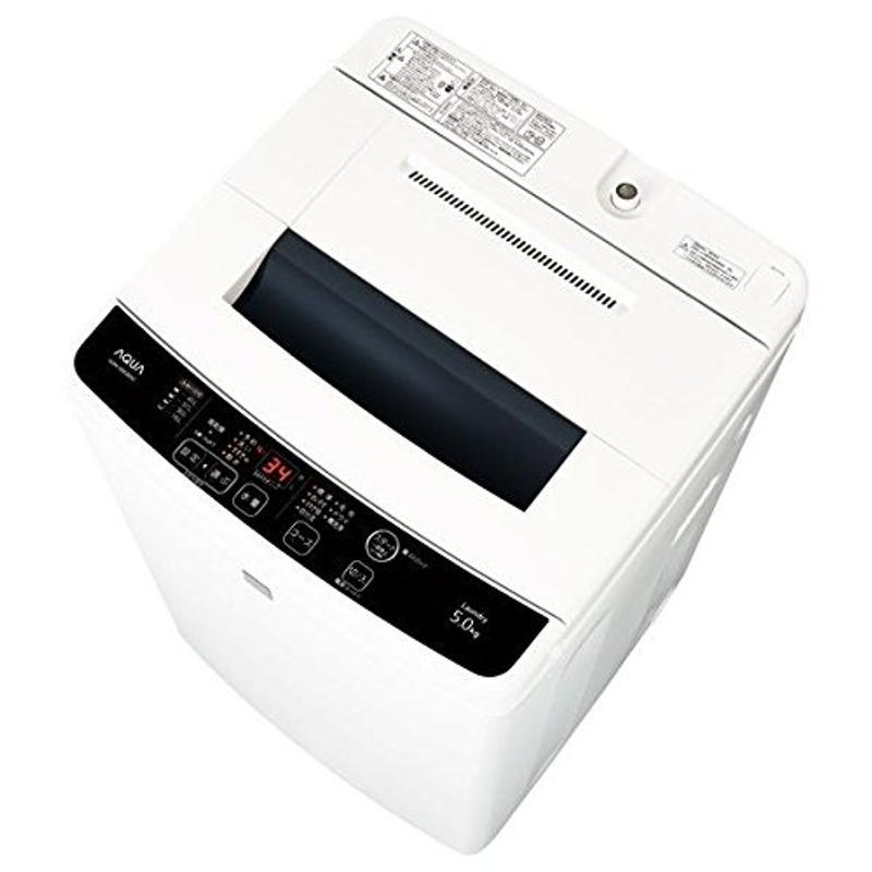 AQUA 全自動洗濯機 AQW-S5E3-KK（キーワードブラック） 洗濯機本体 