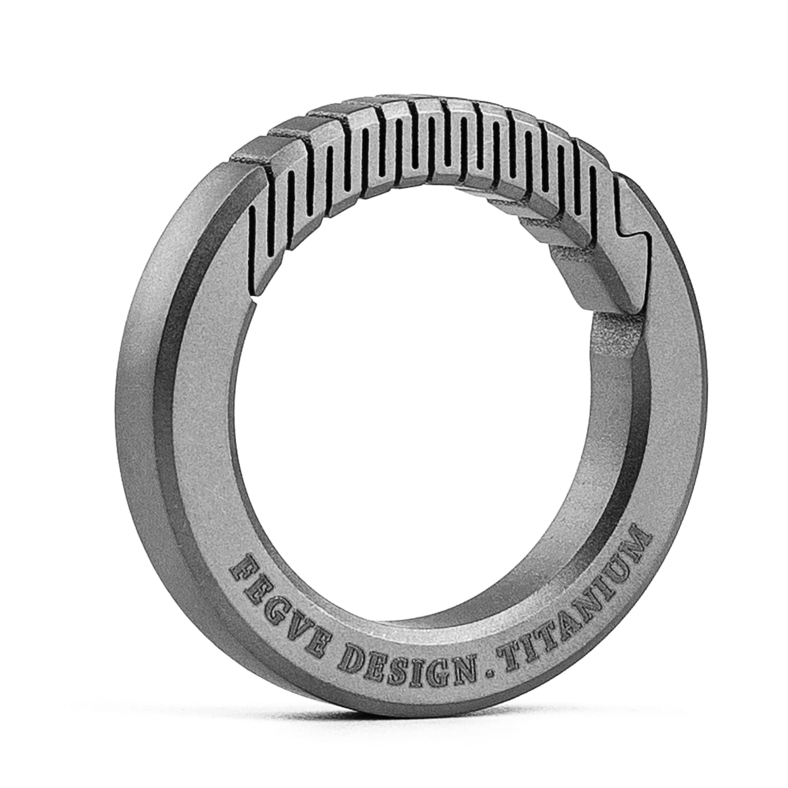 TISUR брелок для ключа titanium kalabina модный цепочка для ключей матирующий. поверхность утерян предотвращение установка простой подарок ( серый /M- наружный диаметр 31mm)