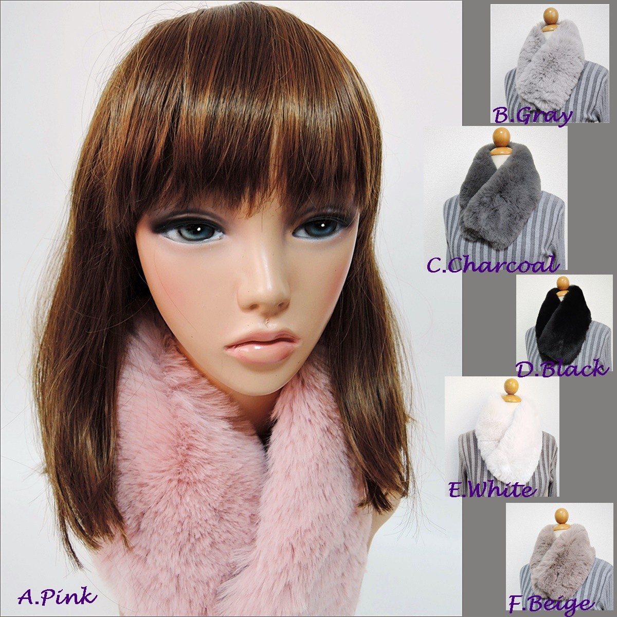  tippet fur muffler magnet magnet lady's fake fur stole protection against cold soft .... autumn winter 