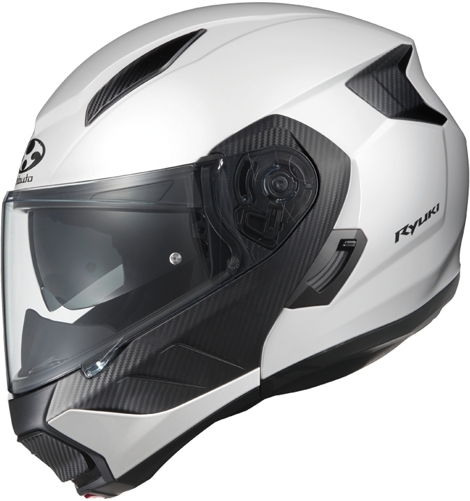 OGK Kabuto RYUKI XLサイズ（61-62cm） ホワイトメタリック バイク用　システムヘルメットの商品画像