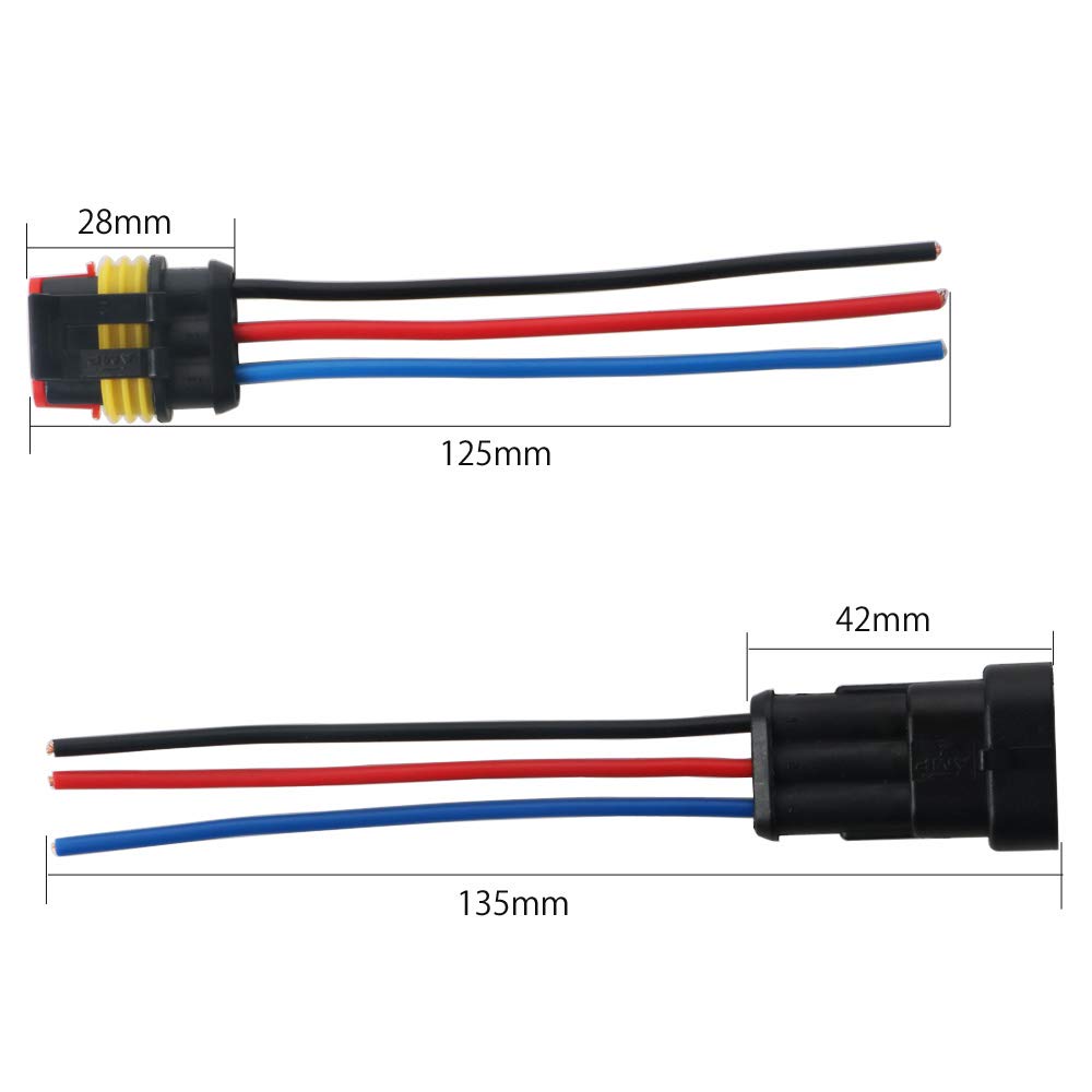 GTIWUNG 5 комплект 3 булавка водонепроницаемый коннектор 3 булавка way машина водонепроницаемый электрический коннектор штекер тросик 18AWG морской водонепроницаемый переходник 3 булавка 
