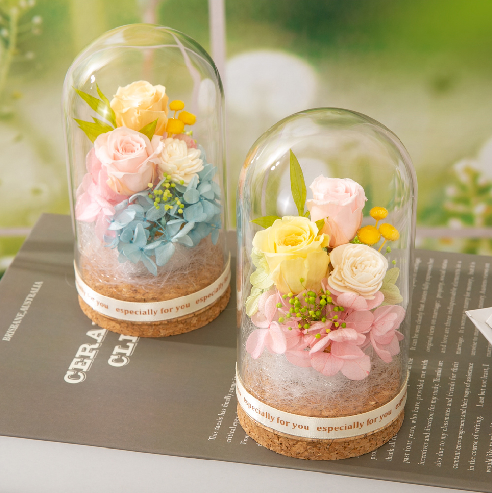  preserved flower Ruplan(ru plan )ka Ran glass dome Mother's Day celebration gift flower flower marriage festival . marriage memory day opening festival .. job festival .. industry festival . free shipping 