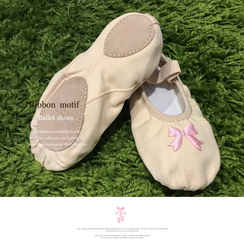 [ outlet sale /SALE] ballet shoes Kids child ribbon attaching cloth made Junior piano presentation shoes Dance gymnastics baton free shipping 