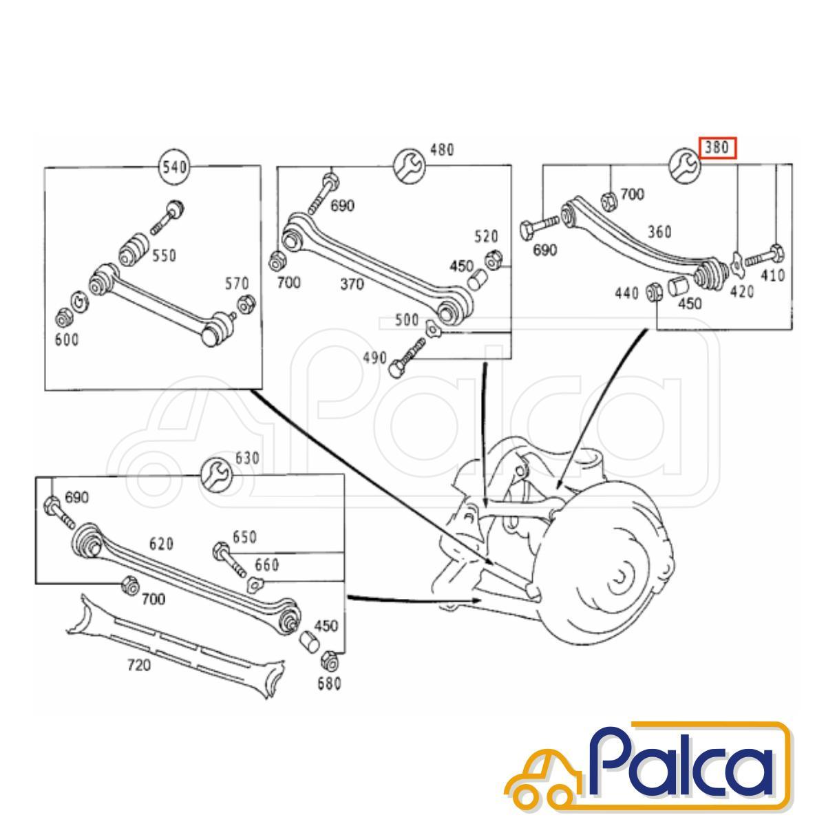  Mercedes Benz rear radius arm bolt kit | CLK Class /C208 A208 C209 A209 | MEYLE made | 2103504506