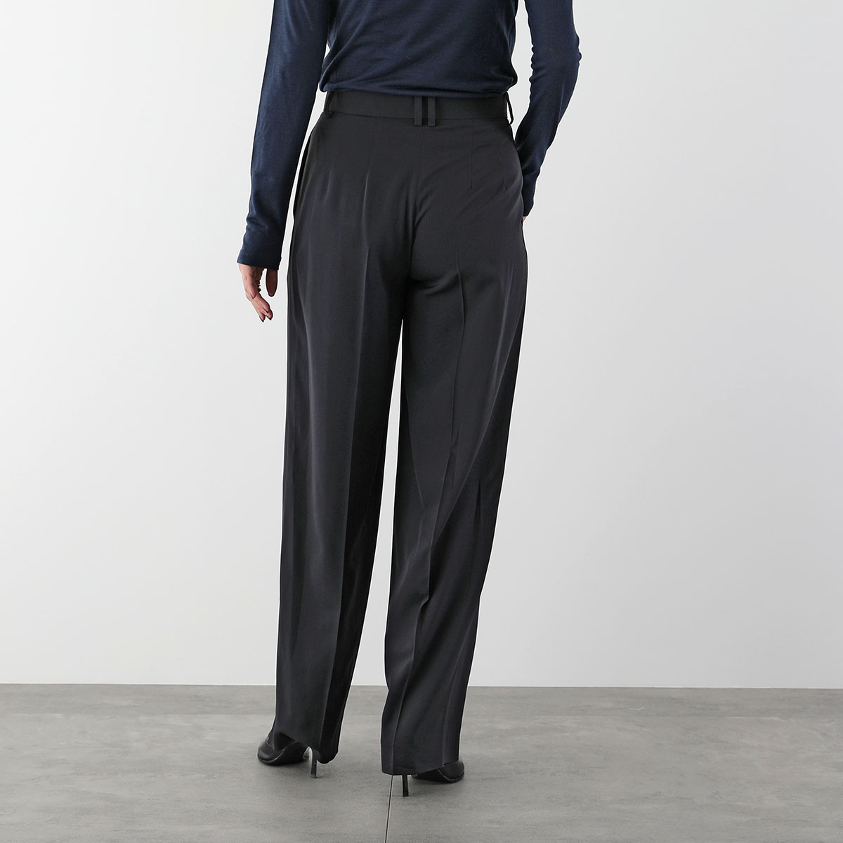 THE ROW The * low широкий брюки IGOR PANTi гол 5629 W1973 женский центральный Press ввод шерсть Blend BLK