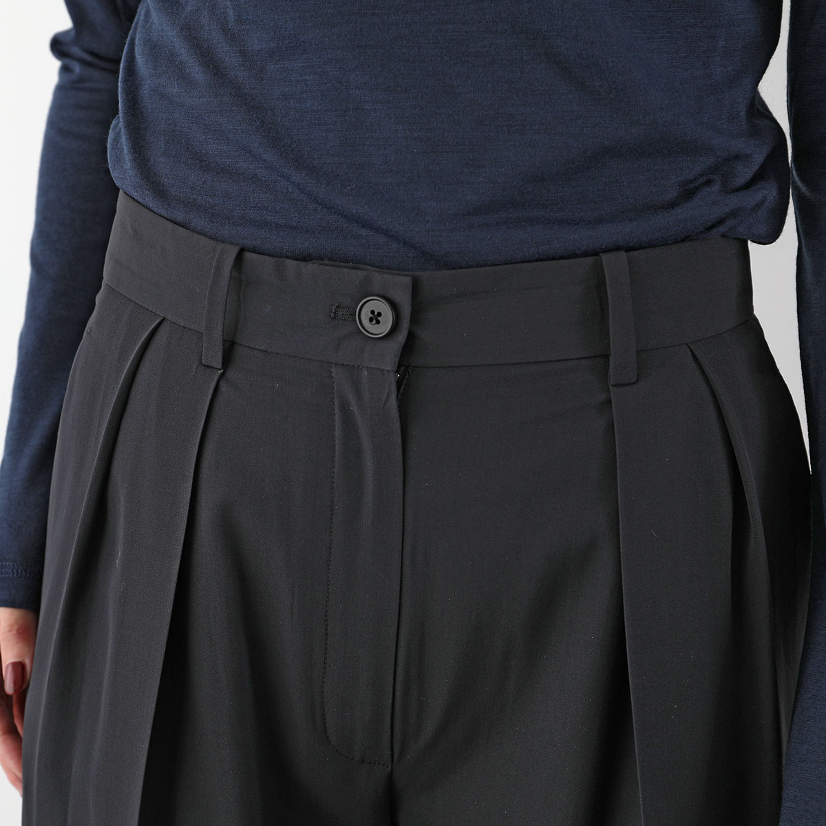 THE ROW The * low широкий брюки IGOR PANTi гол 5629 W1973 женский центральный Press ввод шерсть Blend BLK