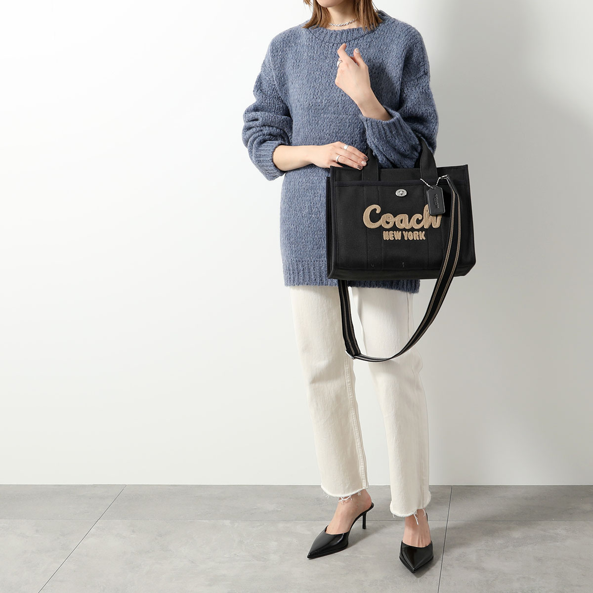 COACH Coach ручная сумочка CARGO TOTE cargo большая сумка CP158 женский сумка на плечо Logo вышивка Cross корпус сумка цвет 6 цвет 