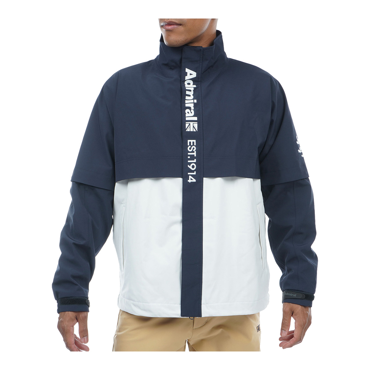  Admiral Golf дождь жакет мужской ADMA3R1 Kappa tops блузон 2WAY короткий рукав дождь непромокаемая одежда 2023 год осень-зима модель Admiral Golf