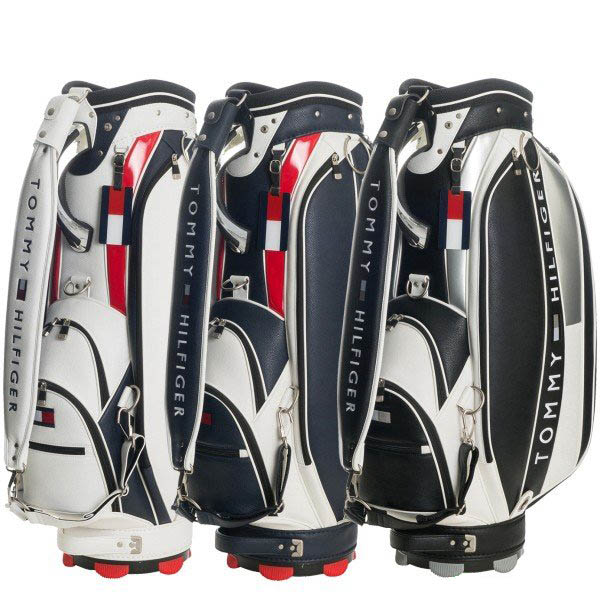 美品トミーヒルフィガーゴルフ/THE FACEキャディバッグ/THMG7SC1 TOMMY HILFIGER GOLF THE FACE キャディバッグ THMG7SC1 - 最安値